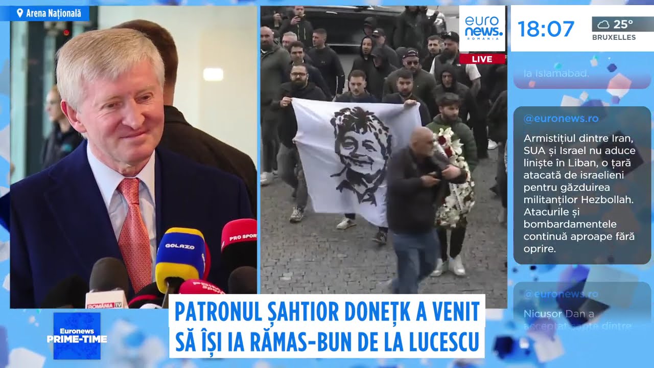 Rinat Ahmetov, conducătorul echipei Șahtior Donețk, a fost prezent la înmormântarea lui Mircea Lucescu. Ce a spus acesta?