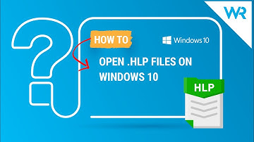 How to open  hlp files on Windows 10