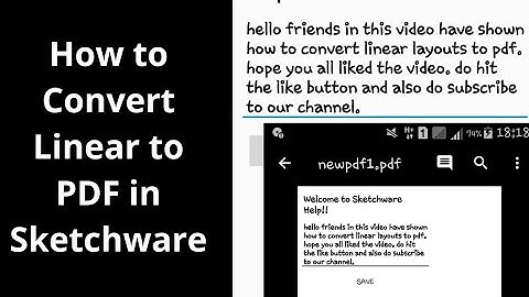 How to Convert into a PDF in Sketchware