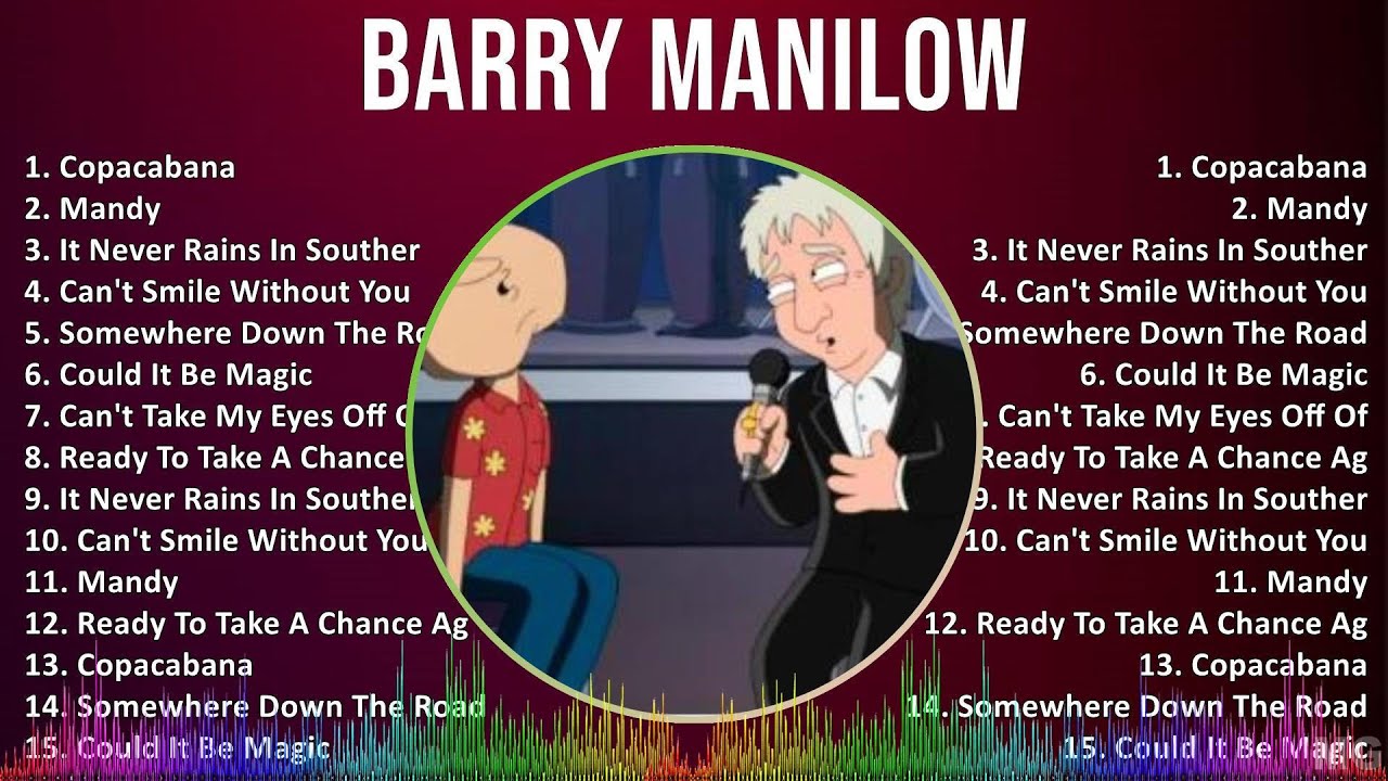 Barry Manilow 2024 MIX Best Songs - Copacabana, Mandy, It Never Rains ...