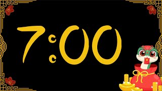 7 Minute Lunar New Year 2025: Year of the Snake Timer (Fun Percussion Alarm at End)