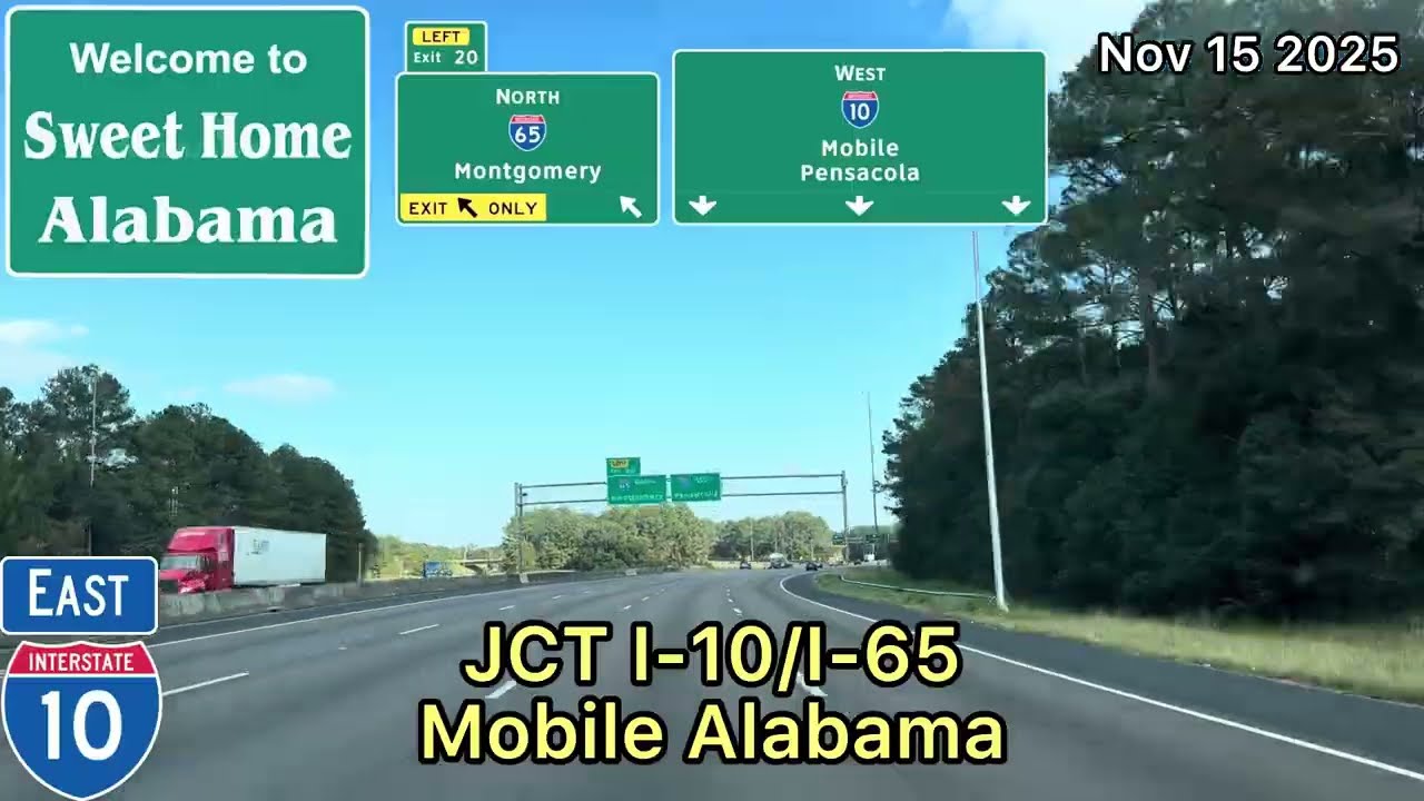 I-10 East In Alabama Whole State Timelapse