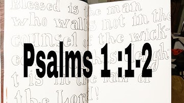 Psalm 1:1-2; hand lettering block letters drawing with serifs so cute chad brown