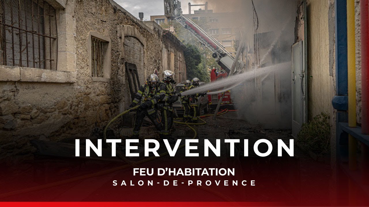Intervention : plus de 75 Pompiers13 mobilisés sur un feu d’habitation à Salon-de-Provence