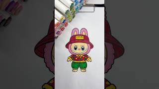 Coloring Labubu 💖✨ #labubu #coloring #coloringtime #markers #kidsart