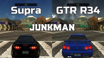 Toyota Supra vs Nissan Skyline GTR R34 - NFS MW Redux V3 - WHICH IS FASTEST ?