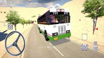 TSRTC Bus Driving in Bharat Bus Simulator - 3D Game Android Gameplay | TSRTC Bus Games for Android