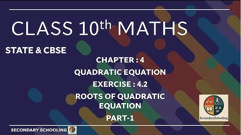 “Quadratic Equation Exercise 4.2 | Find Roots by Factorization | PART-1 (Class 10, NCERT)” #viral