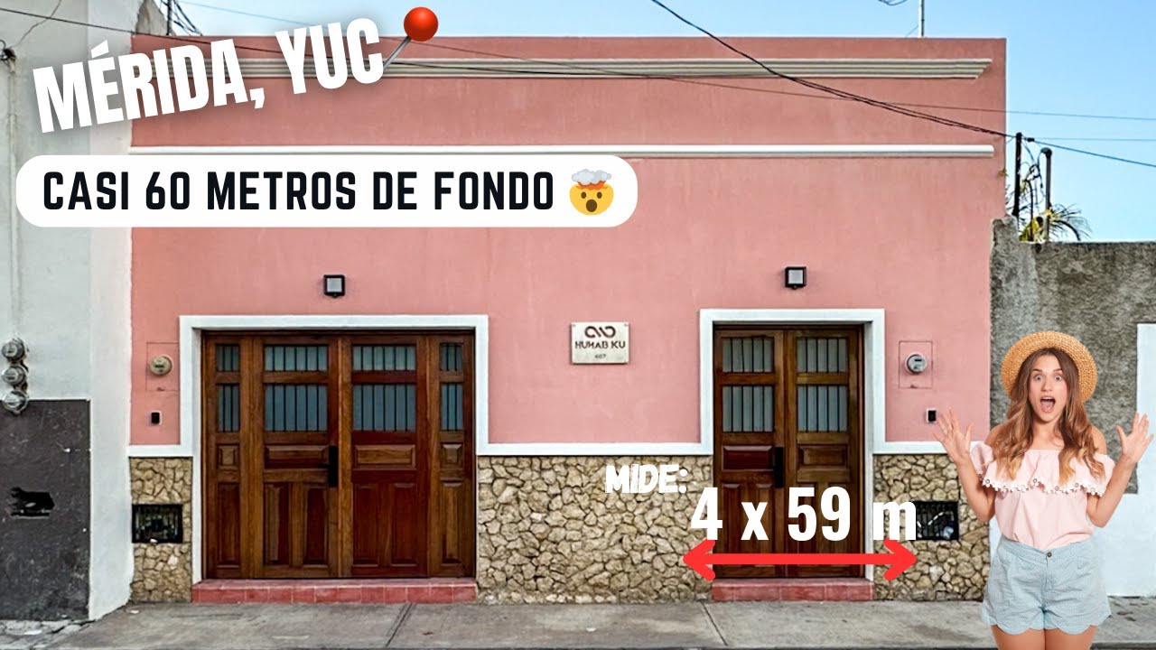CASA de casi 60 Metros de fondo 🫨 CENTRO, Mérida