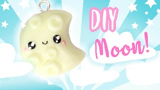 DIY Moon Clay Charm 🌙  Polymer Clay tutorial | KAWAII FRIDAY