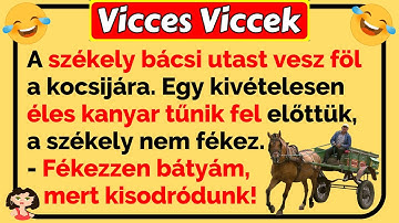 🤣 Vicces Viccek: A székely bácsi utast vesz föl a kocsijára... ami ezután történik vicces 😂🤣😂