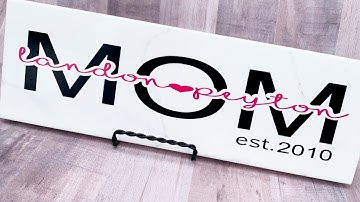 How To Do A KnockOut Design In Silhouette Studio: Mothers Day Ceramic Tile Plaque