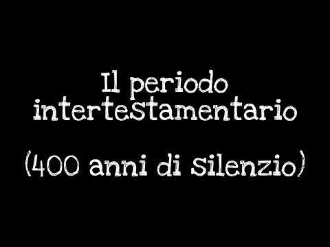 Video: Come si chiamavano i 400 anni di silenzio?