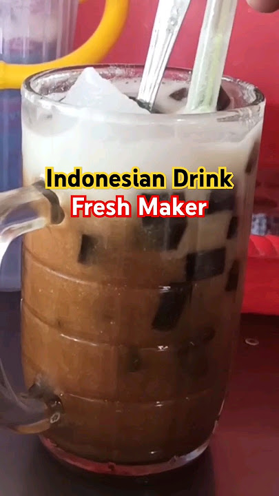 INDONESIAN DRINK - FRESH MAKER 🤤🔥 #shorts es cincau manis #streetfood