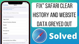 Fix” Safari Clear History And Website Data Greyed Out How to Fix Can’t Clear Safari History iOS 15