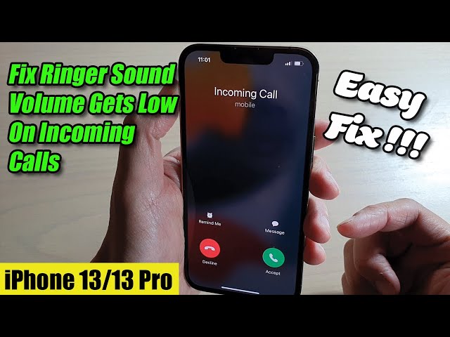 iPhone 13/13 Pro: How to Fix Ringer Sound Volume Gets Low On Incoming Calls - Easy Fix!!! class=