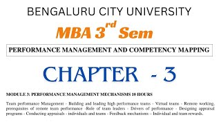 Performance Management and Competency Mapping | MBA 3rd sem Chapter-3