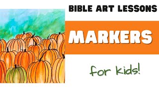 How to Paint an Easy Pumpkin Patch with Crayola Markers