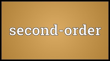 Second-order Meaning