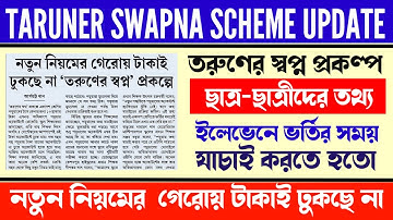 তরুণের স্বপ্ন | নতুন নিয়মের গেরোয় টাকাই ঢুকবে না | ছাত্র ছাত্রীদের তথ্য আগে থেকে যাচাই করতে হতো