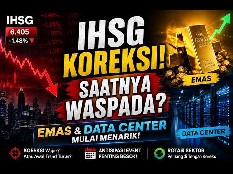 IHSG TURUN! Wajar atau Awal BEARISH? Justru EMAS & DATA CENTER Mulai Menarik
