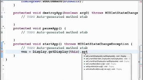 Aplicaciones Moviles JAVA - Sesion1: J2ME Aplicacion Basica