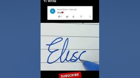 Elisa - Beautiful name in  in Cursive writing| Cursive Writing for beginners|#shorts