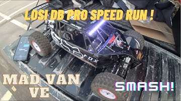 Losi DB Pro buggy Speed run ! And a mad van crash !