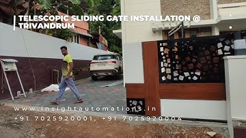 Amazing Gate Design 2023 by Insight Automations | Telescopic space saving gate | Malayalam
