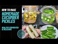 Homemade Cucumber Pickles | #FermentedGoodness #CrispyDelight #cucumberpickle#guthealth#goodbacteria