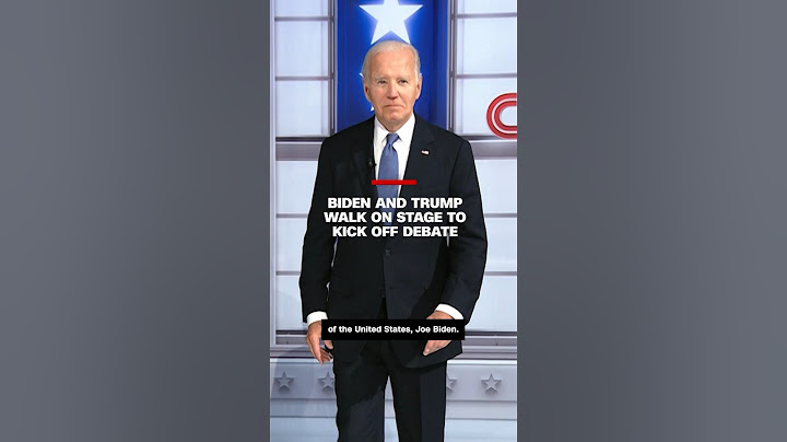 President Biden and former President Trump do not shake hands at start of debate