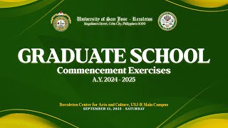 USJ-R Graduate School AY 2024-2025: Commencement Exercises
