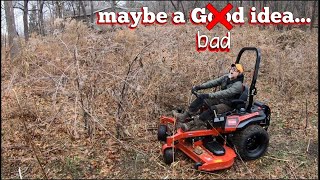 Mowing an abandoned mall.... until the Police came
