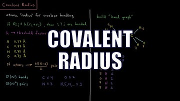 Computational Chemistry 1.7 - Covalent Radius