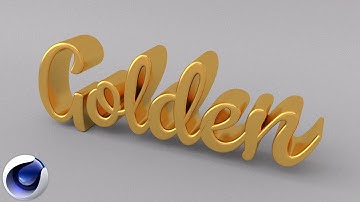 Cinema 4D R21 Tutorial - VRAY Golden Text