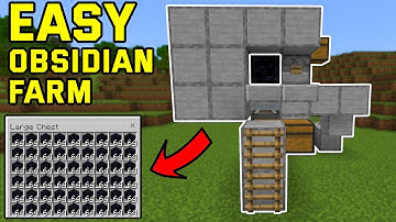 EASY OBSIDIAN FARM IN MINECRAFT BEDROCK 1.20 (bedrock/java/ps4/xbox/mcpe)