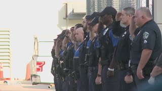 Procession to honor APD officer Lewis Andrew Traylor.