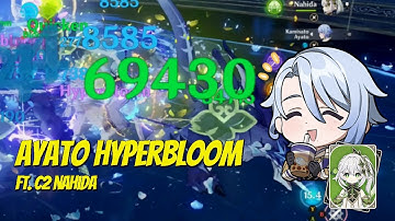 69K Hyperbloom Damage - Ayato Hyperbloom with C2 Nahida