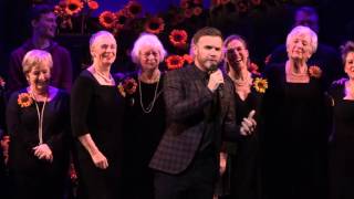 The Girls Musical cast with Gary Barlow at The Lowry perform 'Dare'