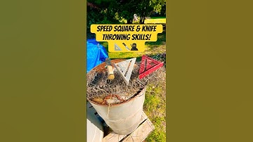 Speed Square Tricks and Knife Throwing Skills! 🥷 #shorts #skills #fyp #ninja #tricks #knifeskills