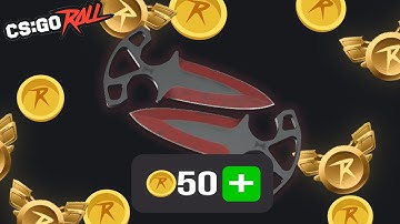 50 COINS TO A KNIFE ON CSGOROLL!