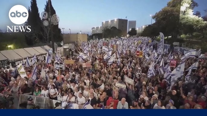 Israel Holds Largest Anti Government Protest Since War Began