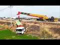 NEW MIX Expert Operating Of Recovery Long Truck Falling Down From Highway Road