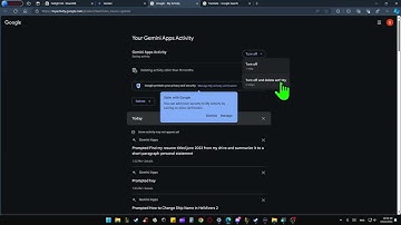 How to Turn OFF Activity in Gemini AI - Delete History