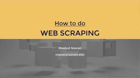 Scraping static websites