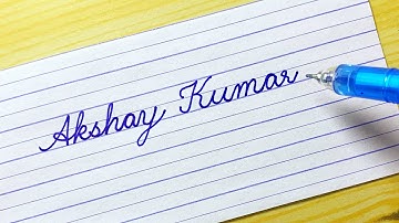 “Akshay Kumar” Beautiful name in Cursive writing | Handwriting | Calligraphy | Lettering