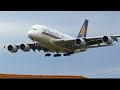 STUNNING Singapore Airlines A380 approach at Heathrow Airport