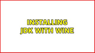 Ubuntu: Installing JDK with wine
