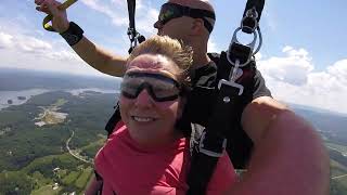 Patti checked off skydiving on her bucket list | Ooltewah TN | Skydiving near Atlanta | Chattanooga