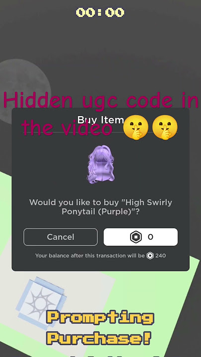 Hidden ugc code in the video! Sniping Purple hair 🟪 #ugc #code